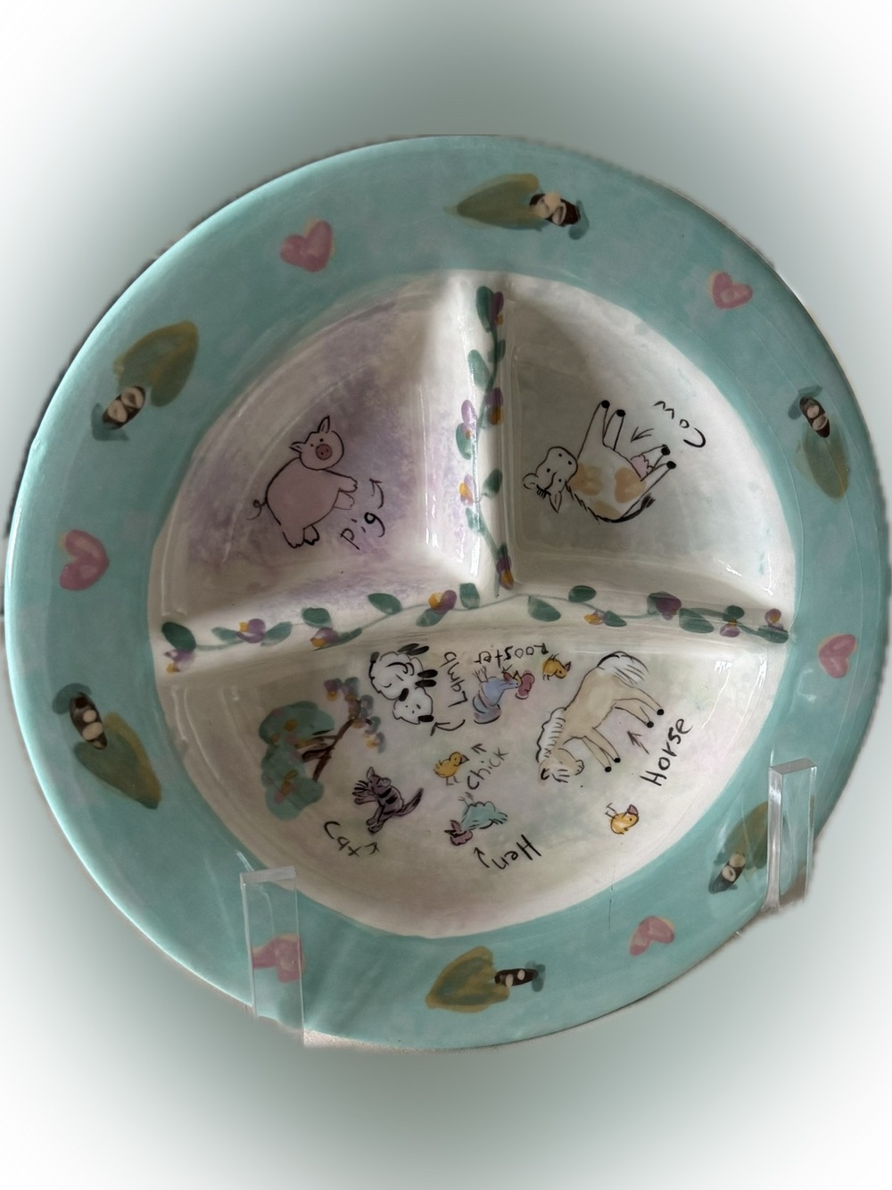 Hand Painted Baby Plate Set